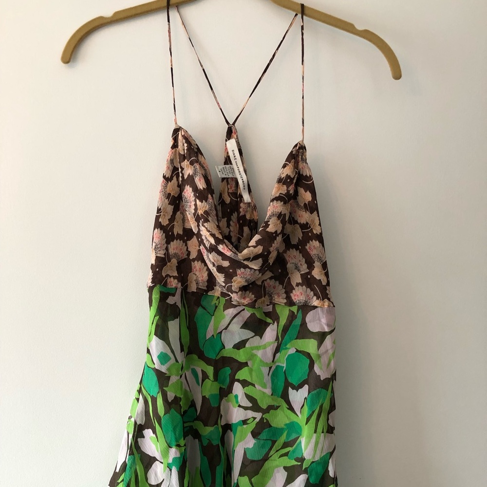 Diane Von Furstenberg camisol with mixed prints